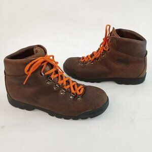 🌄 Eastern Mountain Sports EMS Vintage Leather Italian Hiking Boots Size 8 🌄